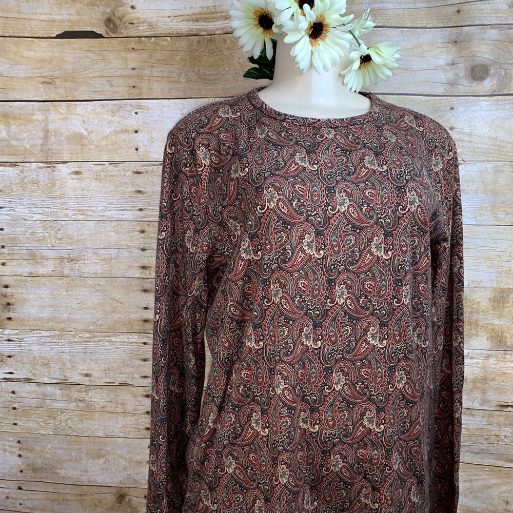 Jones New York top long sleeve SZ L  multicolor.